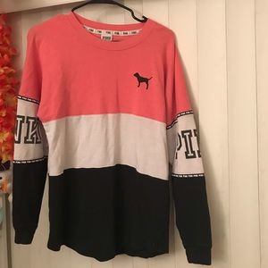 PINK Victoria’s Secret tri-colored long sleeve